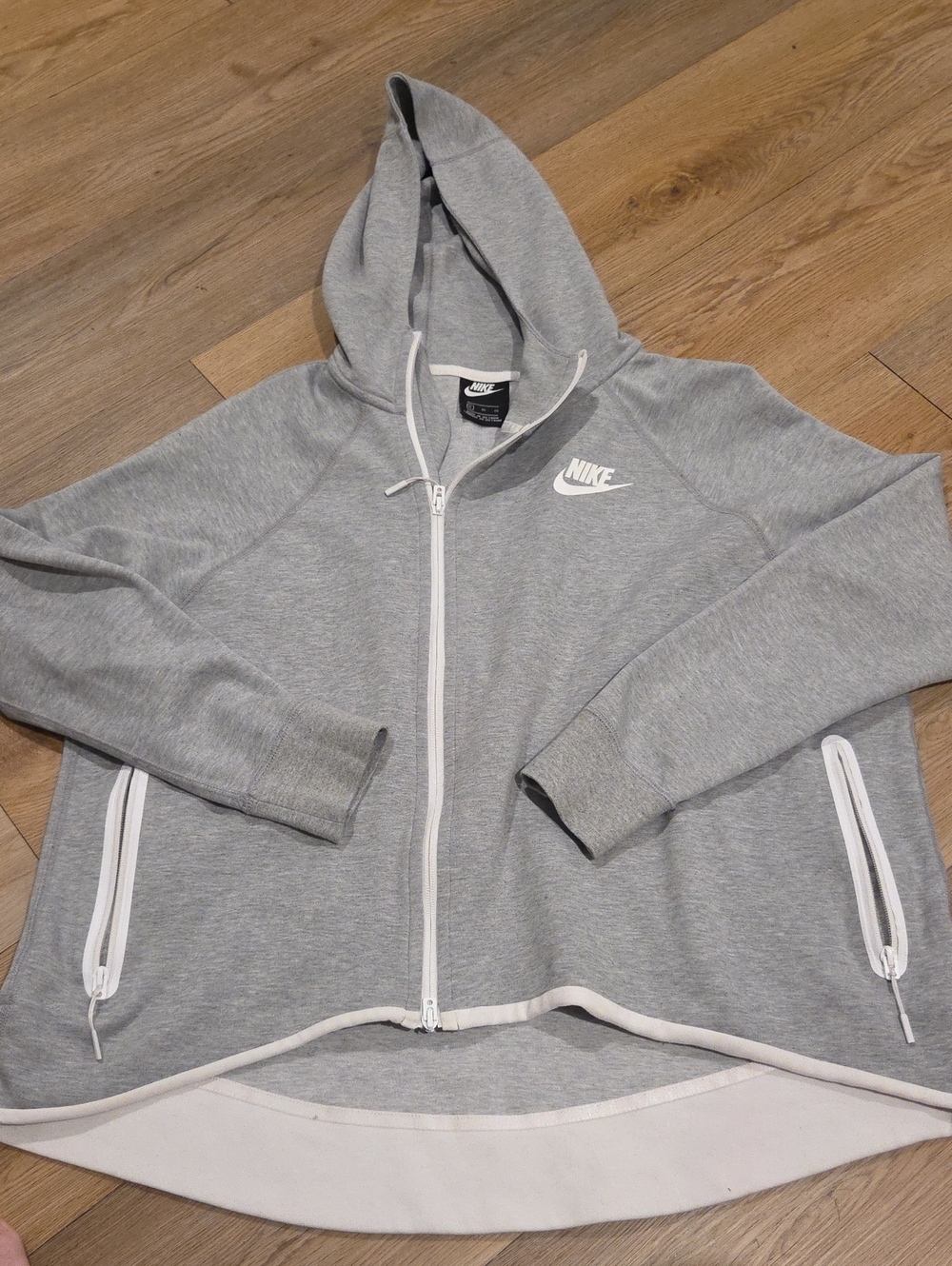 Nike Light Gray Hoodie with White Accents